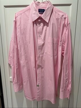 Men's Pink Gingham Dress Shirt by Nantucket Brand